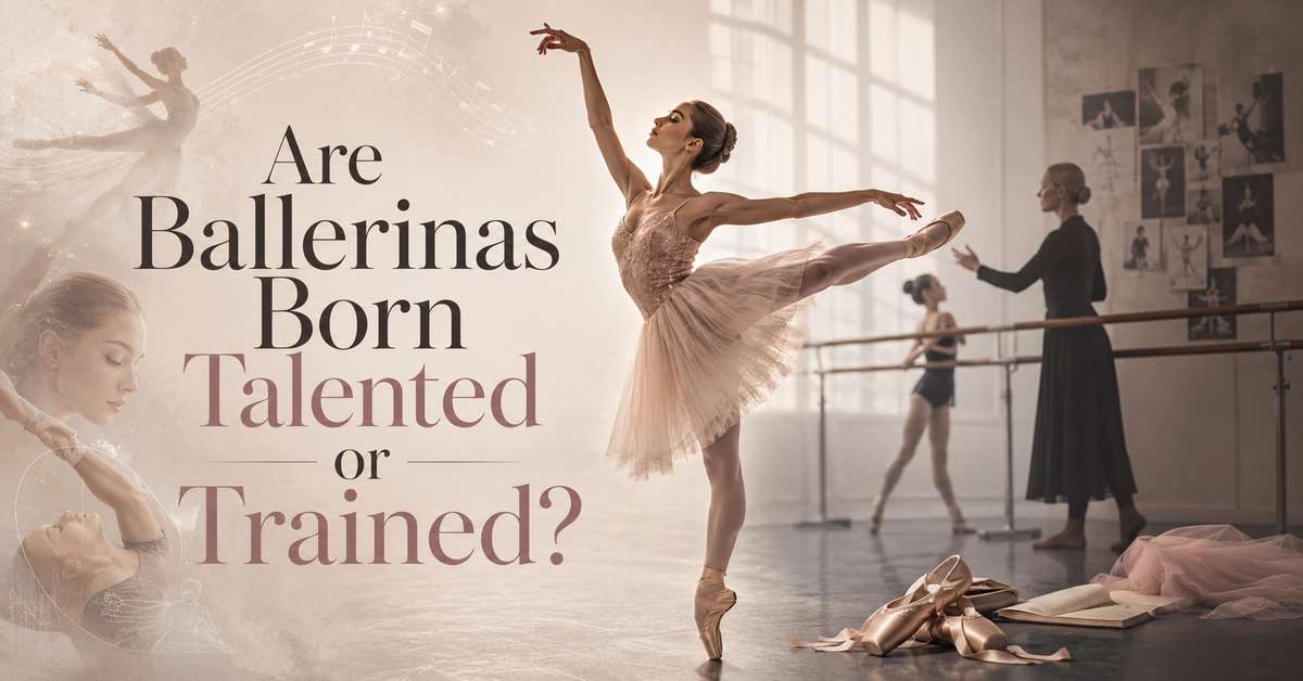 Young ballerina stretching at the barre, showing early flexibility and focus during training