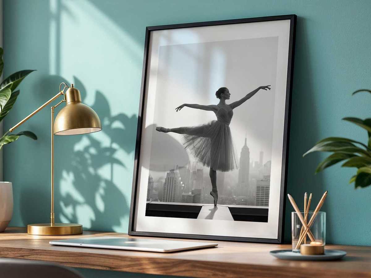 Study of line and form showing a ballerina in a simple pose that conveys movement through gesture alone