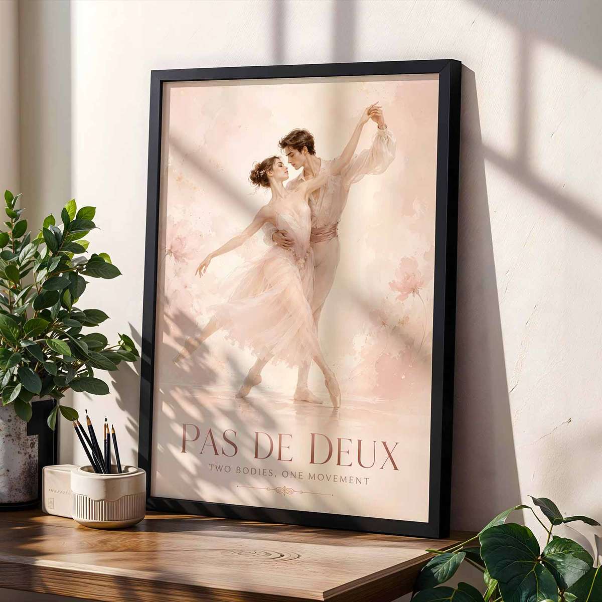 Decorative Ballerina artwork designed for classical art admirers and rehearsal room decor