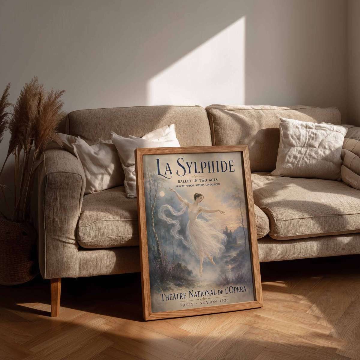 Ethereal wall art of Ballet Aesthetic created for dance studio decor