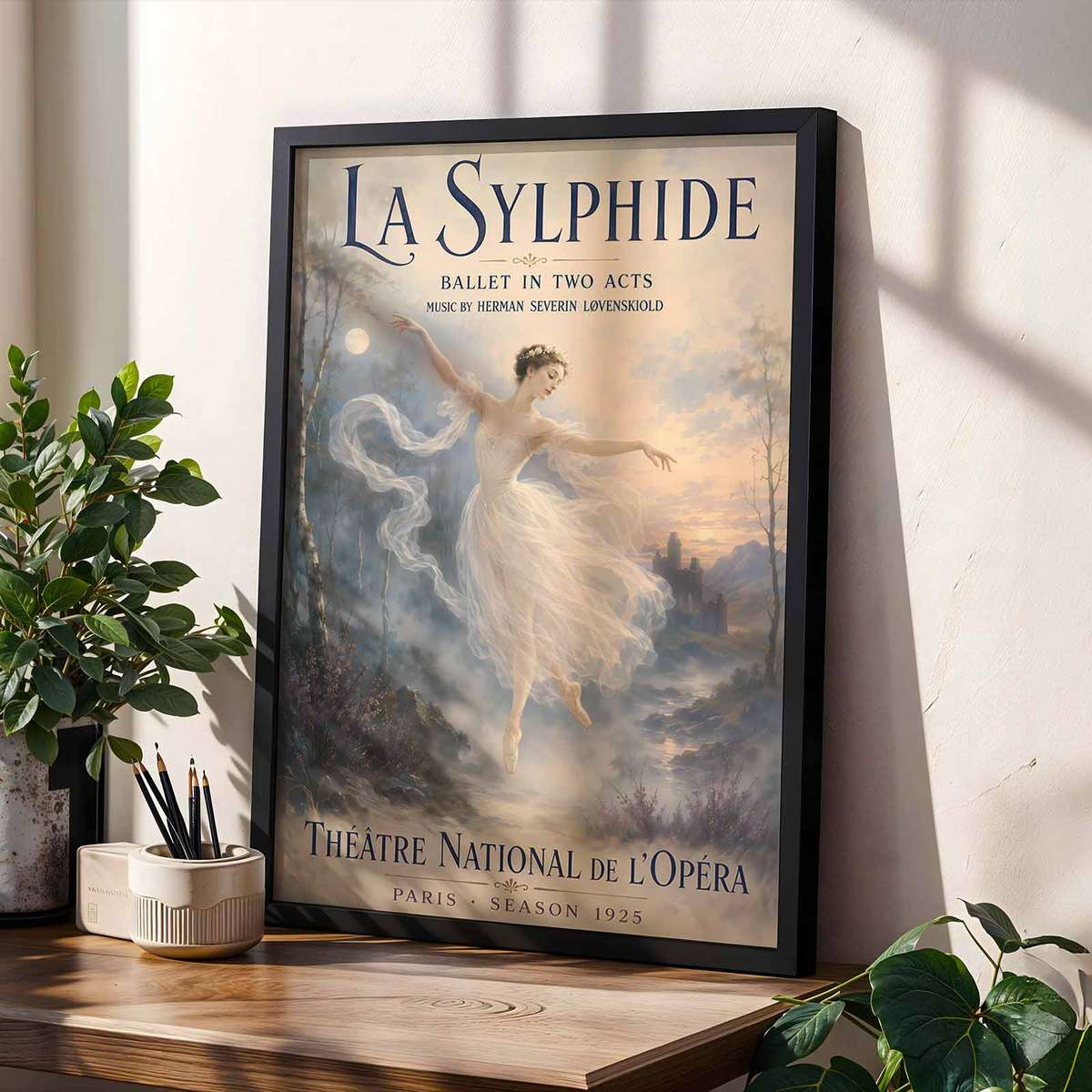 Ballet Aesthetic wall art showcasing elegant lines and a theatrical atmosphere and a poetic visual character