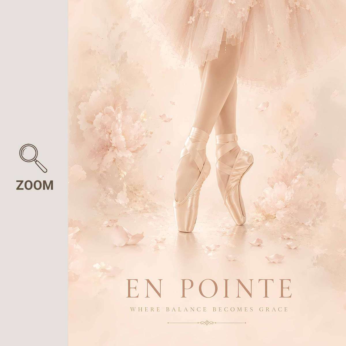 Ballet composition styled as painting and featuring classical stage character and delicate visual rhythm