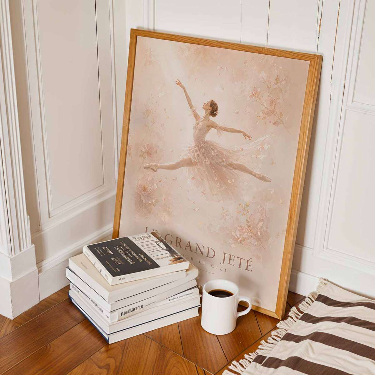 Elegant wall art centered on Ballet with a graceful atmosphere with French text