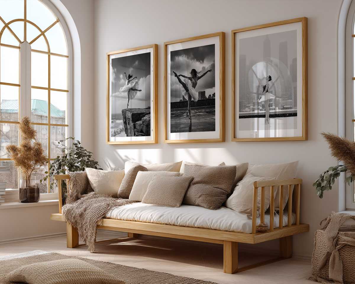 Ballerina Profile: Elegant Line and Extension ballet poster shown as refined dance wall art