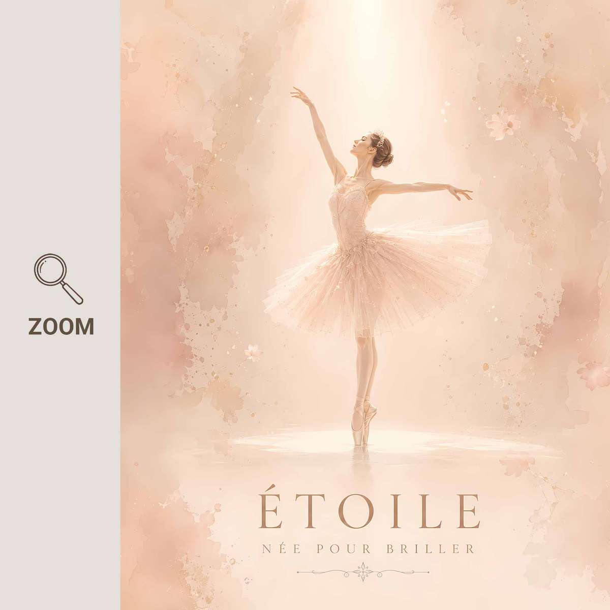 Classical wall art of Ballet Dance created for dance studio decor