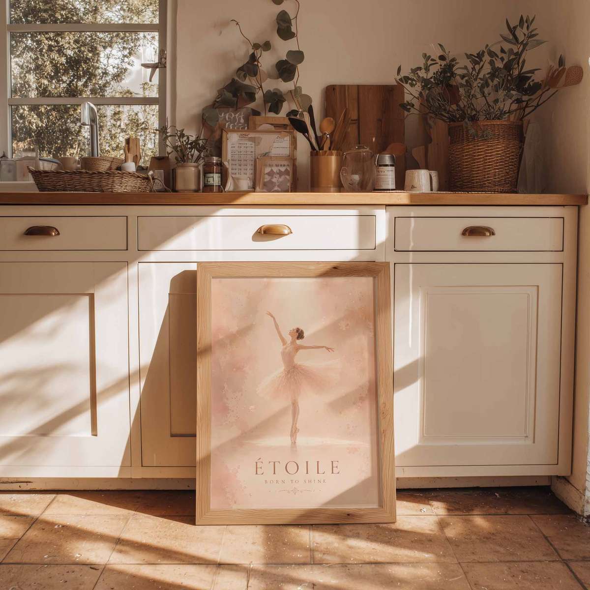 Ballet Dance decorative print featuring elegant lines and a theatrical atmosphere inspired by vintage ballerina for ballet lovers