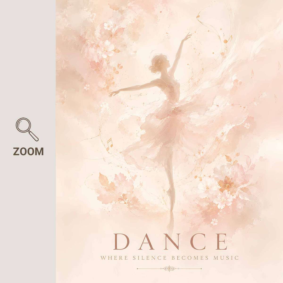 Ballet Dancer Watercolor decorative print featuring fluid motion and an intimate performance mood inspired by elegant ballerina for dance students