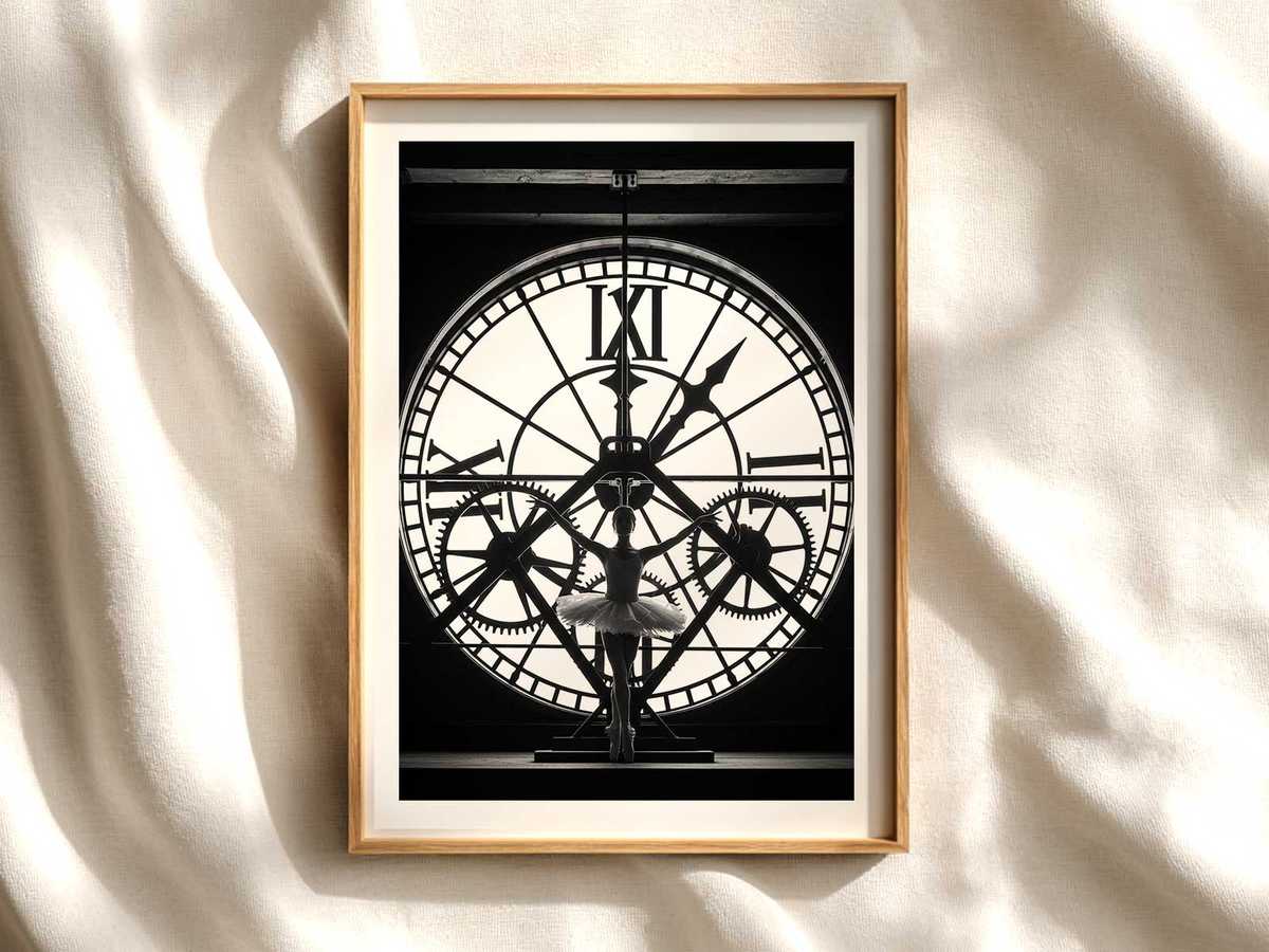 Timeless Ballerina Silhouette Poster ballet poster shown as refined dance wall art