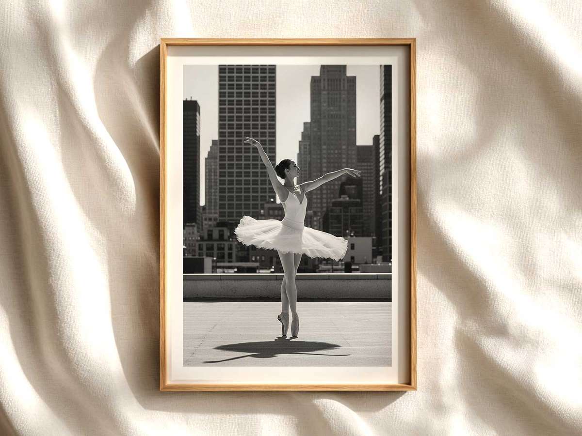 Close-up of a ballerina highlighting the clean line from shoulder to fingertips and the elegant neck carriage