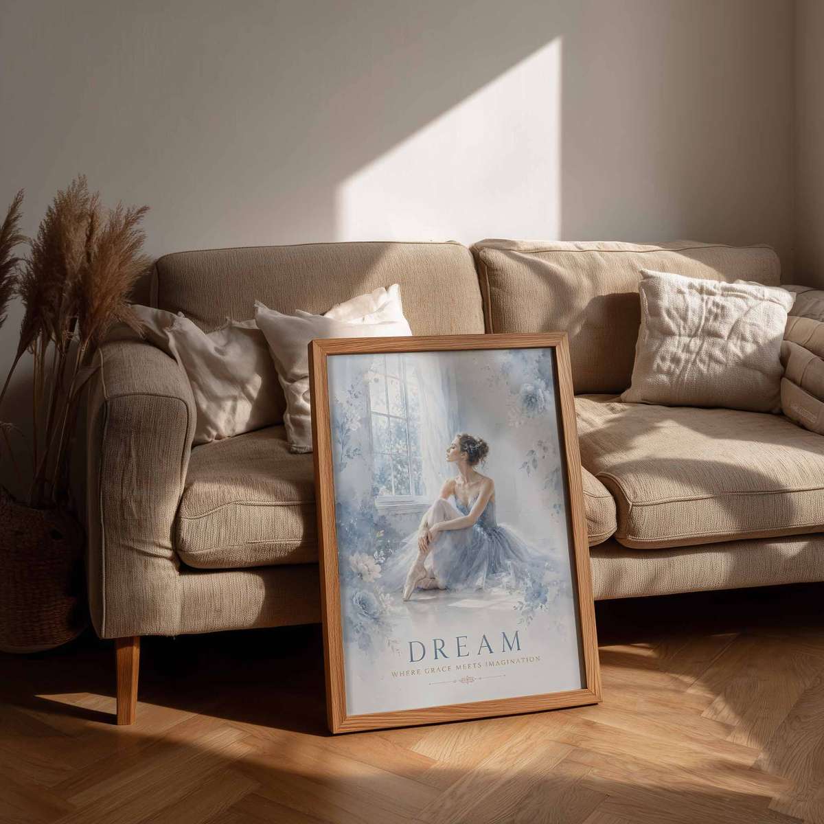 Decorative Watercolor Ballerinas artwork designed for dance students and rehearsal room decor