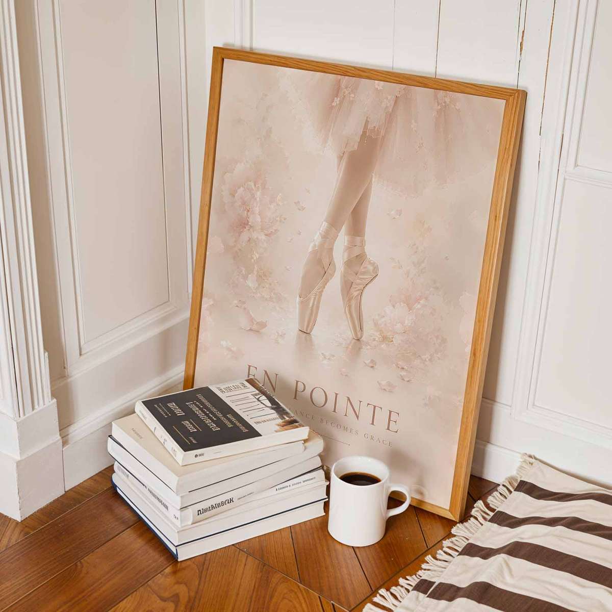 Ballerina wall art combining poetic movement with softly balanced composition in a romantic composition