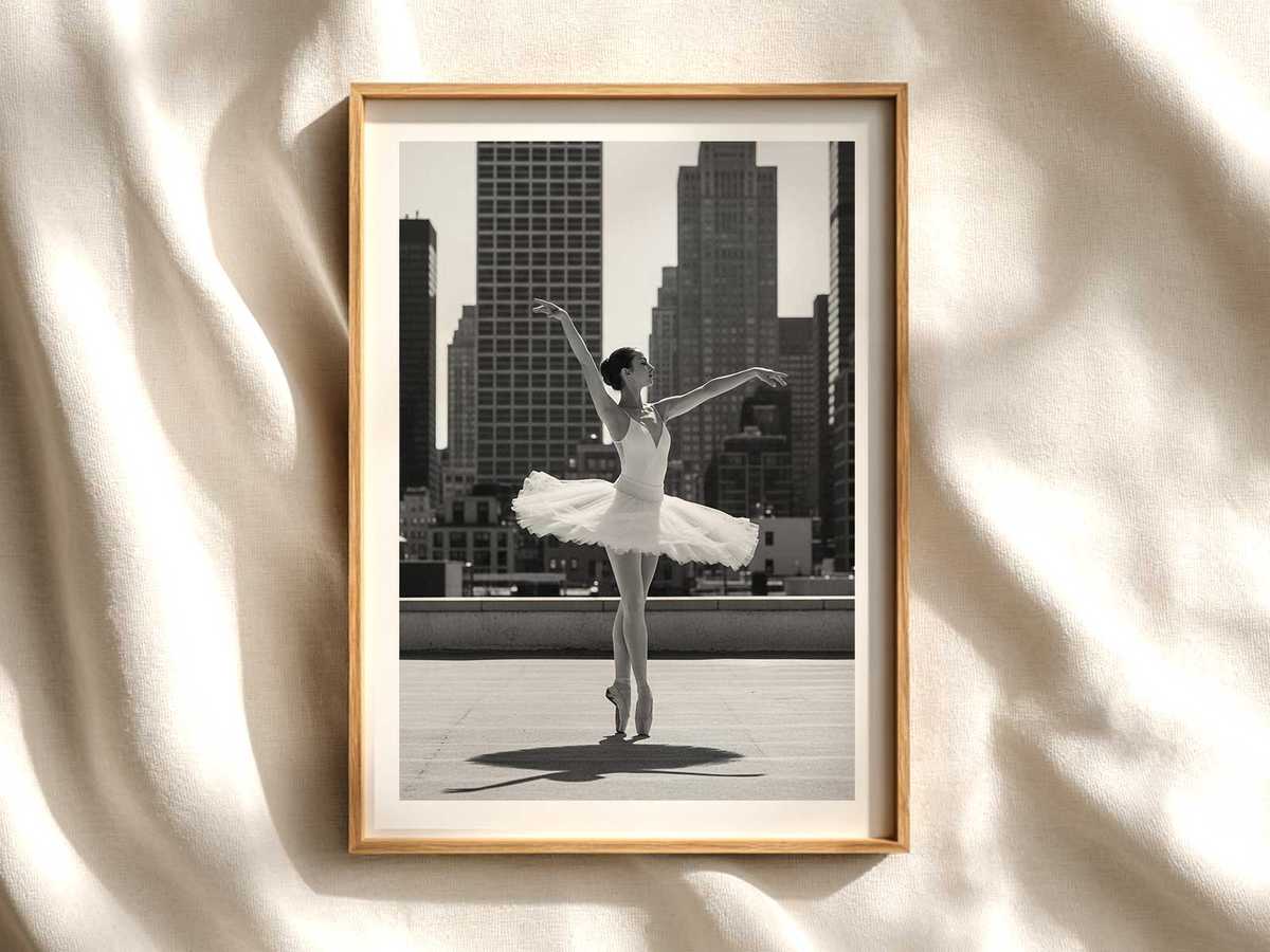 Ballerina Portrait: Elegant Line and Neck ballet poster shown as refined dance wall art
