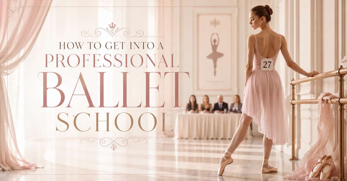 Young dancer warming up at barre during a professional ballet school audition class