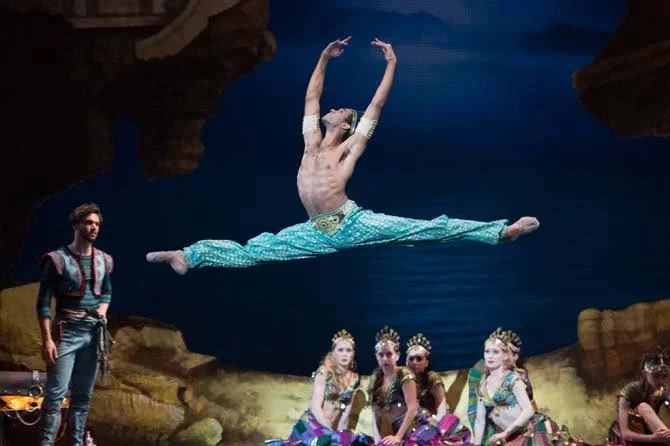 Archival photograph of Marius Petipa overseeing a rehearsal of his St. Petersburg revisions of Le Corsaire
