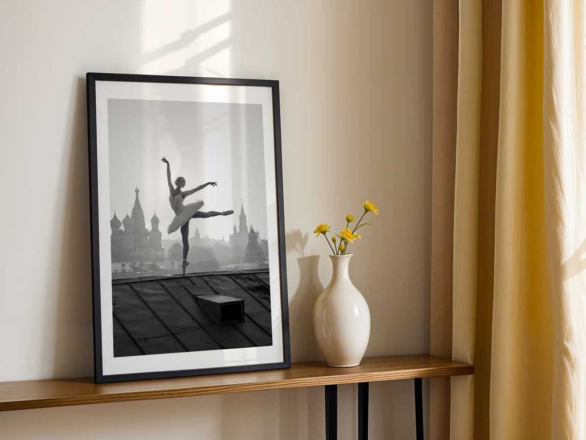 Two dancers in a sepia-tinged duet, their posture and expression hinting at an inherited repertoire and solemn beauty