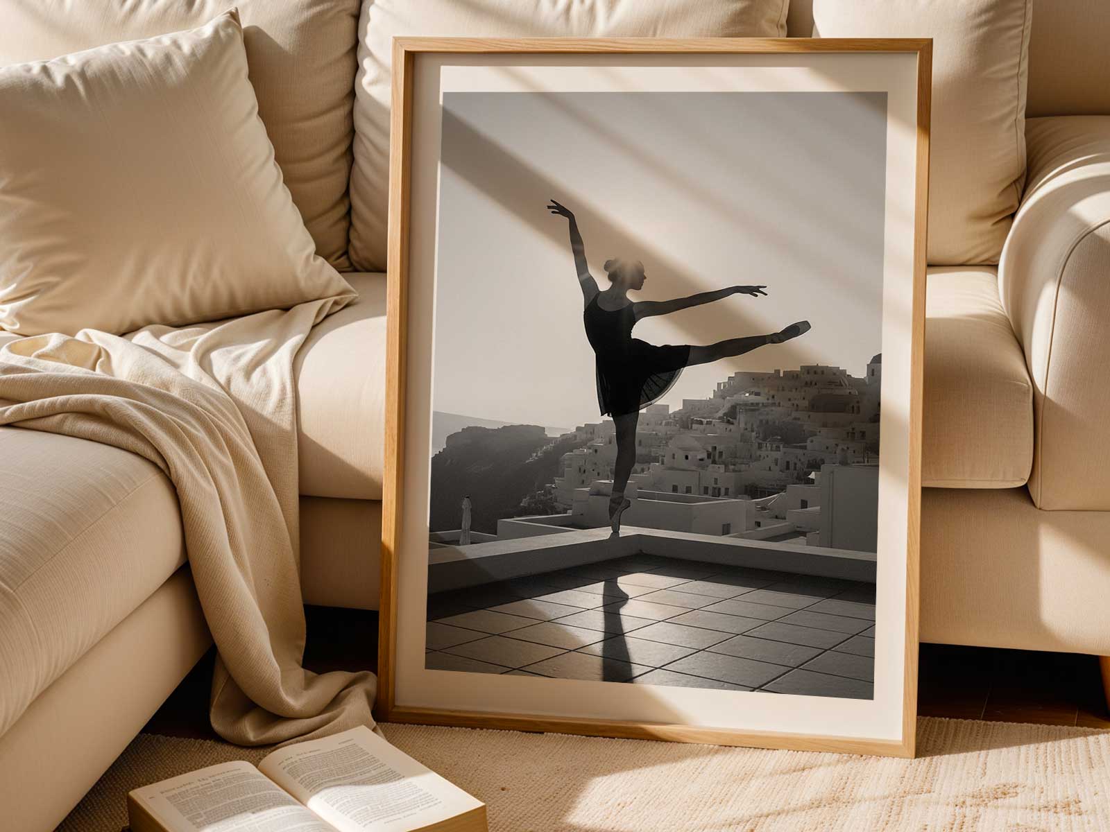 Silhouette of a dancer on an empty stage capturing silent presence and dramatic contour