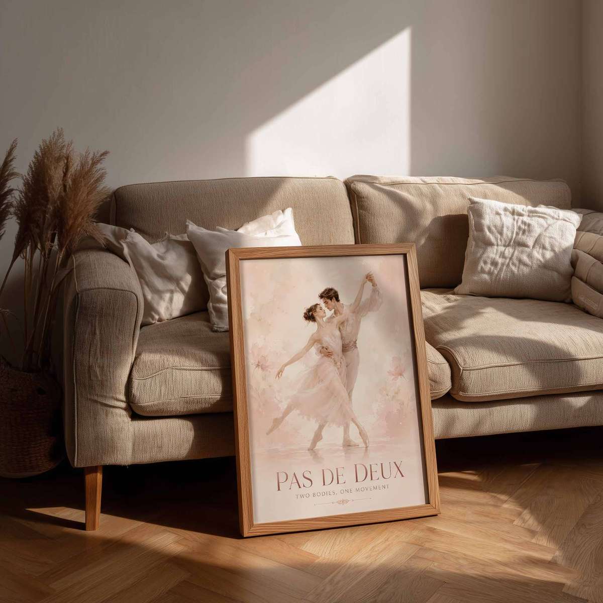 Ballerina composition styled as wall art and featuring expressive posture and refined dance details