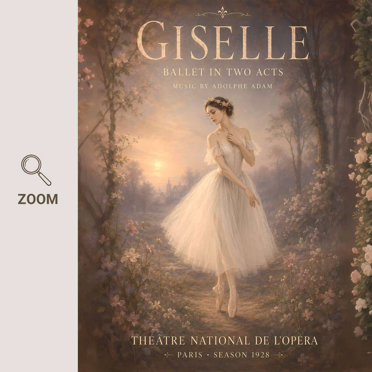 Vintage Ballet wall art showcasing rehearsal-inspired details and graceful silhouettes and a romantic visual character