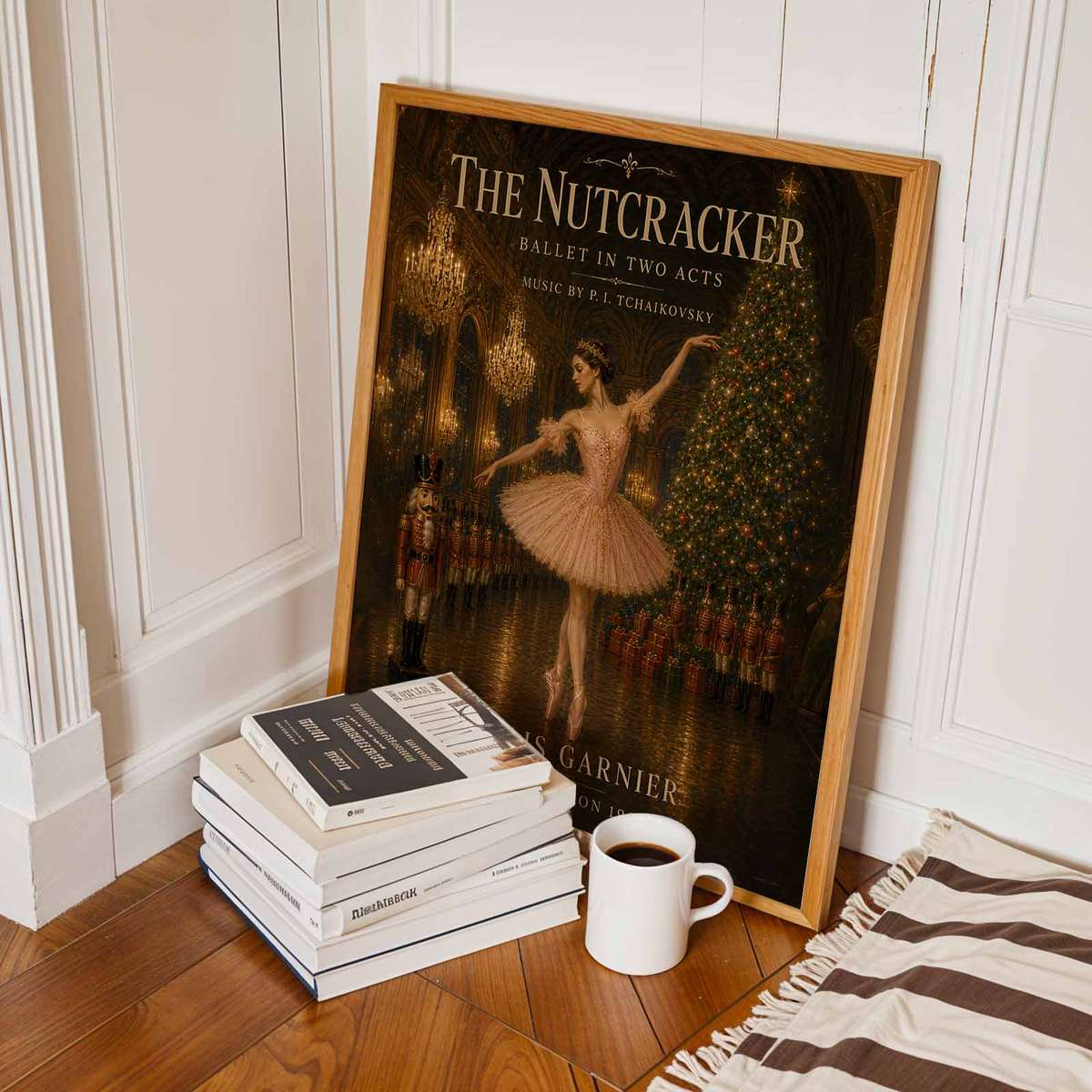 Gallery-style Vintage Nutcracker artwork with vintage details for gallery wall decor