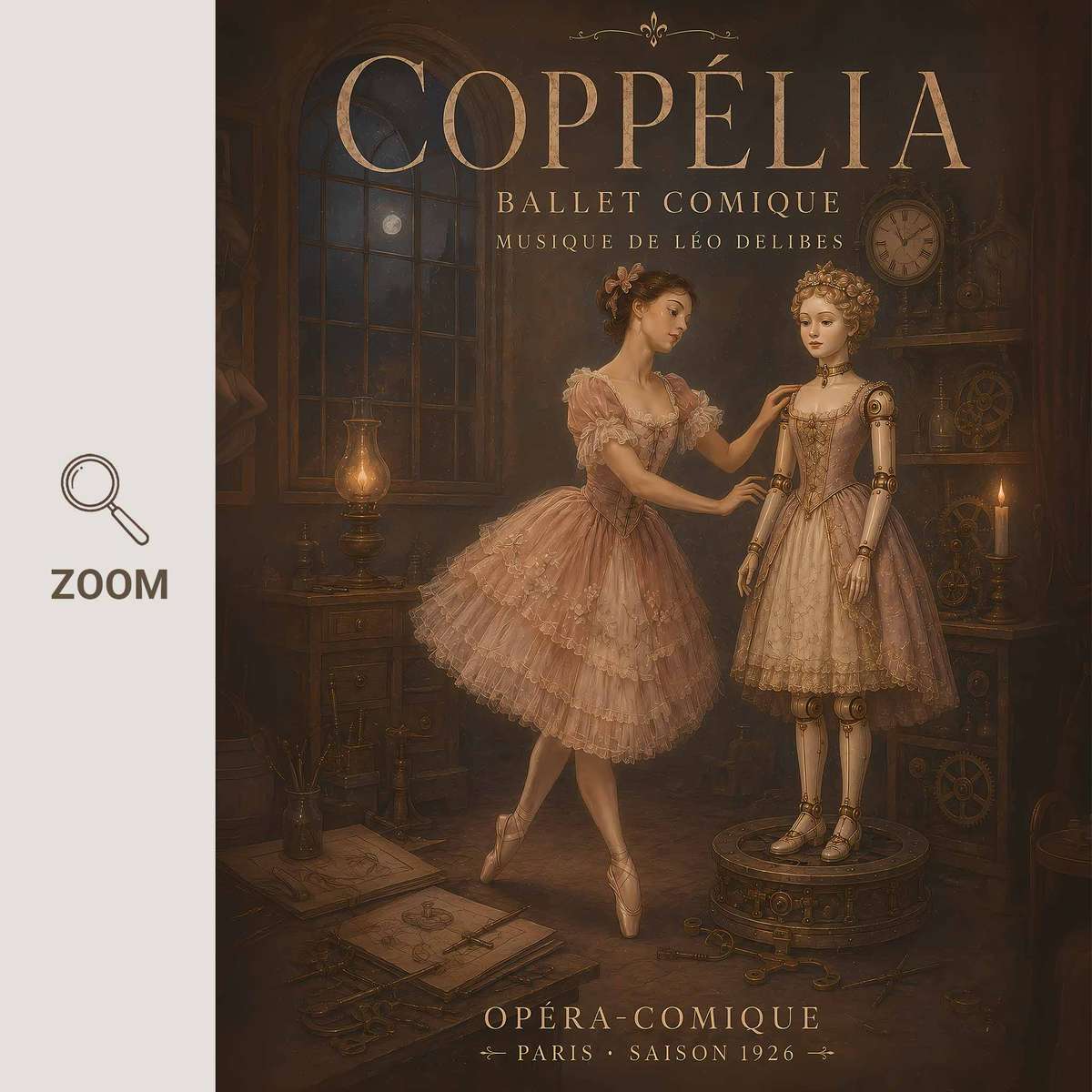 Vintage Ballet painting combining classical stage character and delicate visual rhythm in a theatrical composition