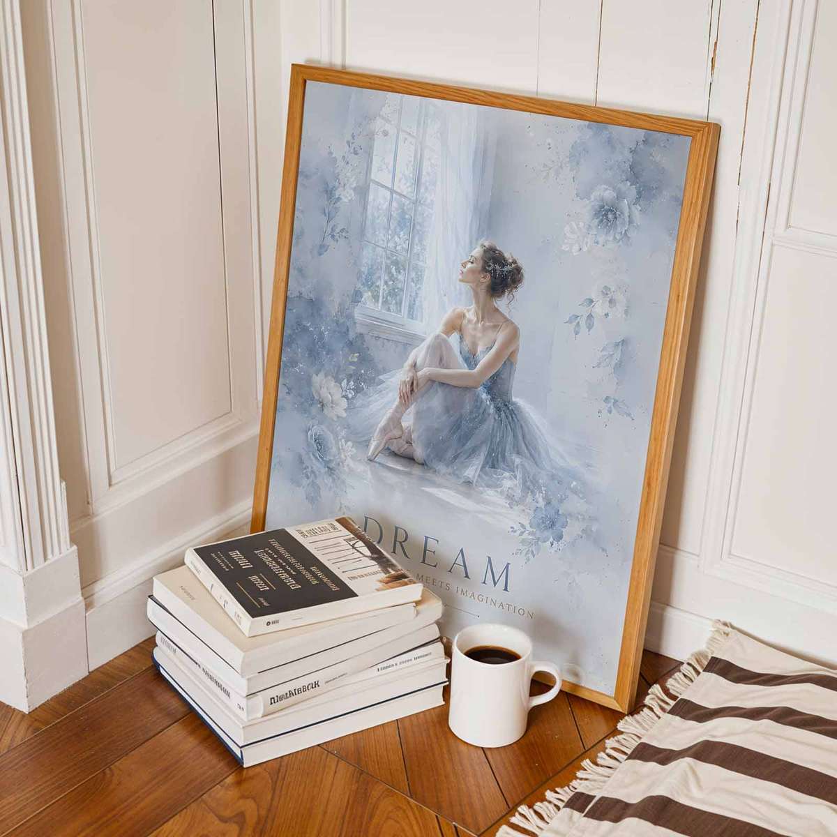 Vintage Watercolor Ballerinas wall art featuring classical stage character and delicate visual rhythm