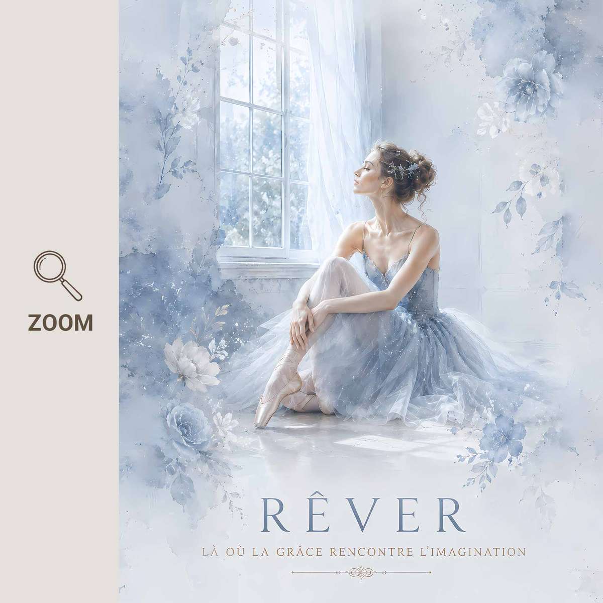 Watercolor illustration of Watercolor Ballerinas presented through poetic movement with softly balanced composition